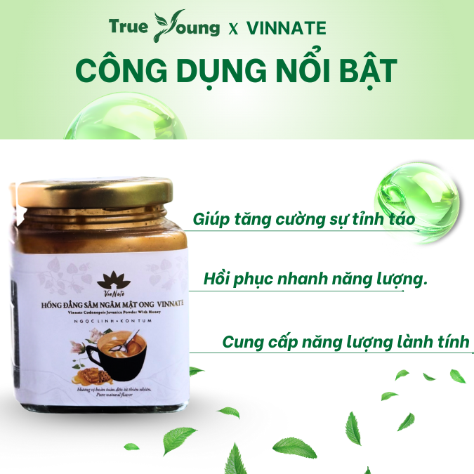 Hồng Đẳng Sâm Ngâm Mật Ong Vinnate – (Hũ thuỷ tinh 250gr) Nâng cao đề kháng