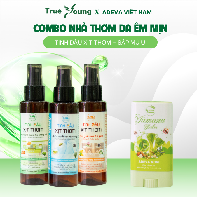 COMBO TINH DẦU XỊT PHÒNG & SÁP DẦU MÙ U ADEVA