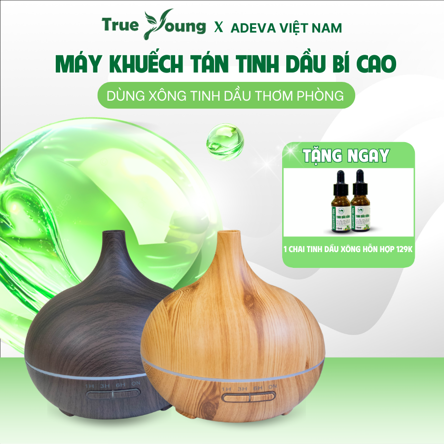 Máy Khuếch Tán Tinh Dầu Bí Cao 550ml Tặng Ngay 1 Tinh Dầu Xông Hỗn Hợp 129k