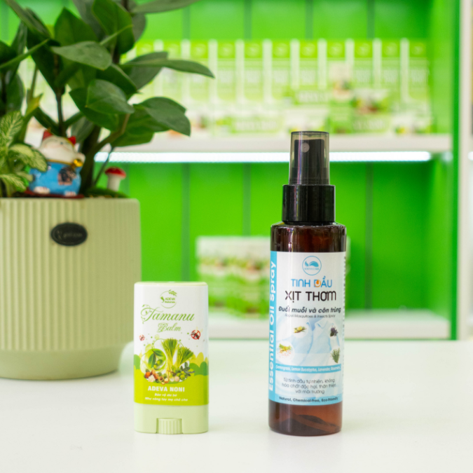 COMBO TINH DẦU XỊT PHÒNG & SÁP DẦU MÙ U ADEVA