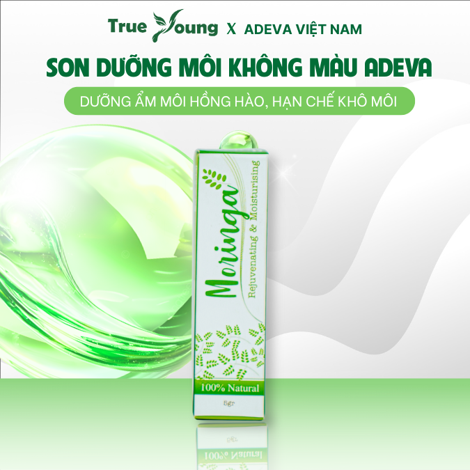 Son Dưỡng Môi Không Màu ADEVA Chiết Xuất Thiên Nhiên Dưỡng Môi Hồng Hào, Phù Hợp Môi Khô, Nứt Nẻ