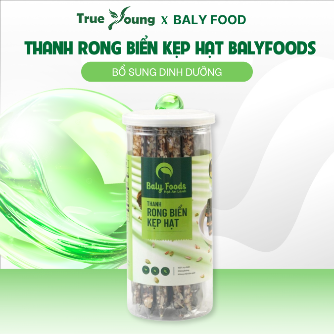 Thanh Rong Biển Kẹp Hạt BalyFoods , Siêu Hạt, Dinh Dưỡng Cho Mẹ Bầu, Người Giữ Dáng
