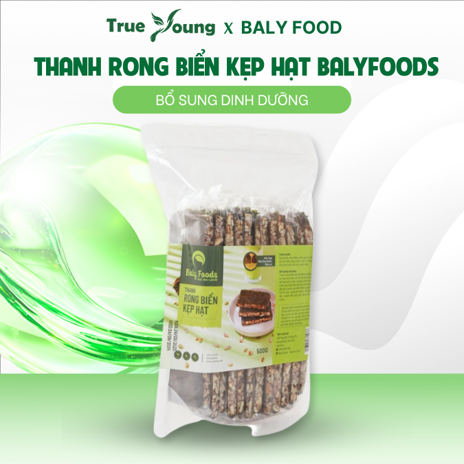 Thanh Rong Biển Kẹp Hạt BalyFoods , Siêu Hạt, Dinh Dưỡng Cho Mẹ Bầu, Người Giữ Dáng