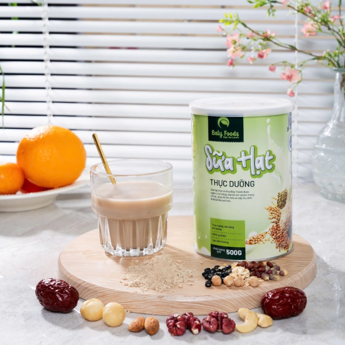 Sữa Hạt Thực Dưỡng BalyFoods 500g, Thành Phần Có Tinh Bột Kháng Tốt Cho Hệ Tiêu Hóa
