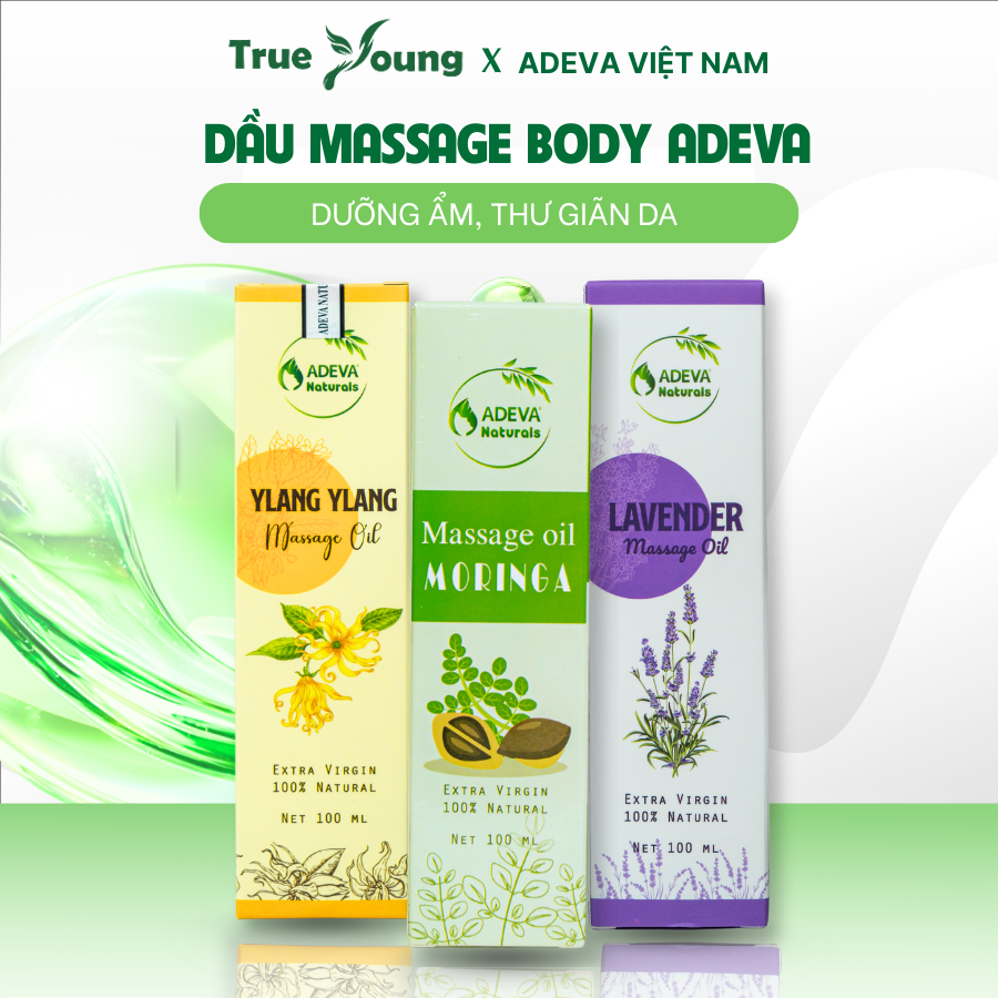 Tinh Dầu Massage Adeva - Body Oil Massage Oil, Mát Xa Thư Giãn, Dưỡng Ẩm Cho Da
