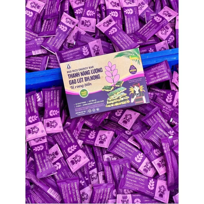 Thanh Năng Lượng Gạo Lứt Rong Biển Ăn Vặt Ít Calo, Thuần Chay, Healthy Snack BH.NONG