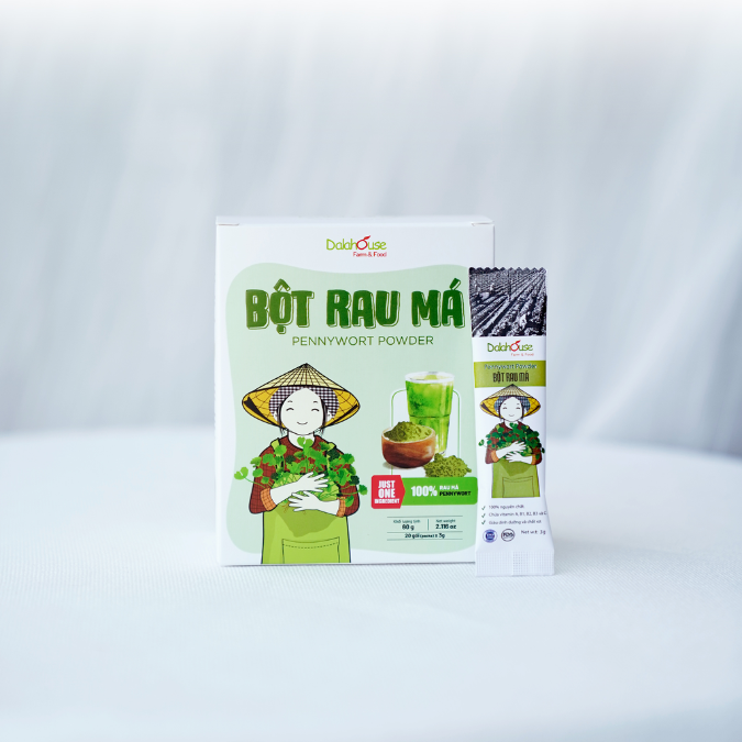 Bột rau má organic sấy lạnh Dalahouse nguyên chất