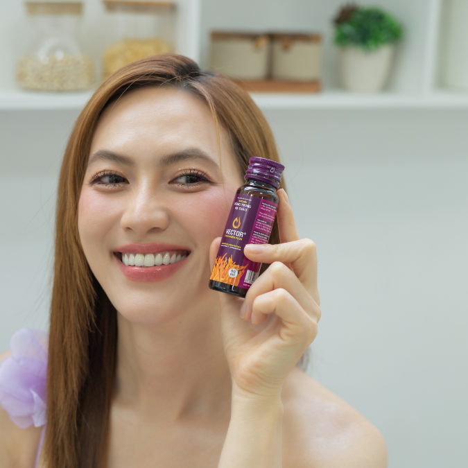 Nước Nấm Đông trùng hạ thảo Hector Collagen Plus hỗ trợ làm mờ thâm nám, bổ sung collagen