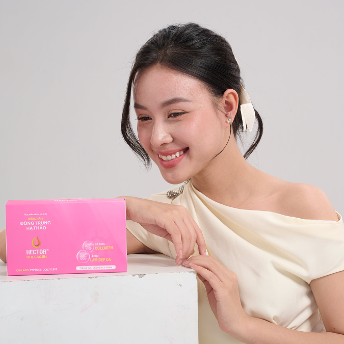 Nước Nấm Đông Trùng Hạ Thảo HECTOR Collagen hỗ trợ làm đẹp, bổ sung collagen