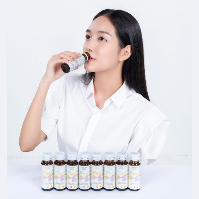 Nước uống sáng da Hector White (10 chai x 50ml) hỗ trợ giúp da sáng đẹp, tăng độ đàn hồi