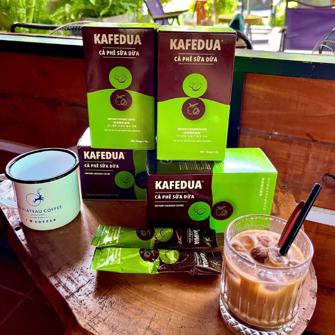 Cà phê sữa dừa Kafedua hòa tan thơm béo chuẩn vị quán