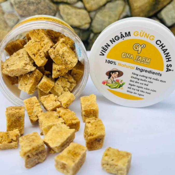 Mứt Gừng Viên Vị Chanh Sả Qna Farm