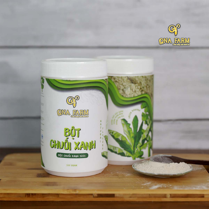 Bột Chuối Xanh Qna Farm, 100% Bột Chuối Rừng