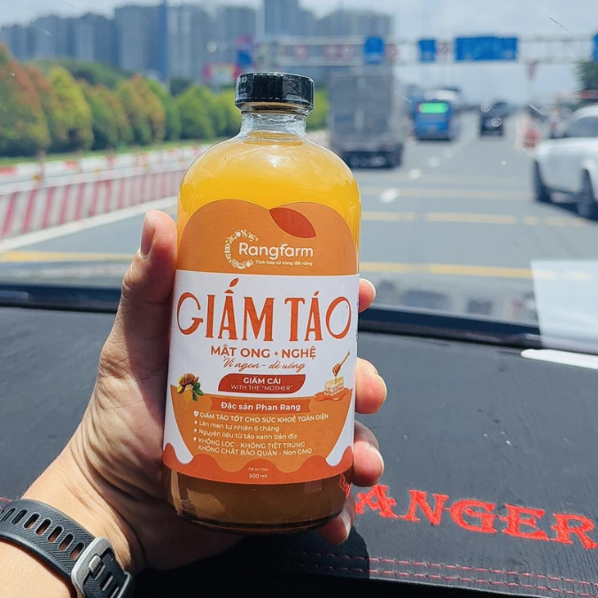 Giấm táo Mật ong Nghệ Rangfam lên men tự nhiên từ Nông sản bản địa Ninh Thuận