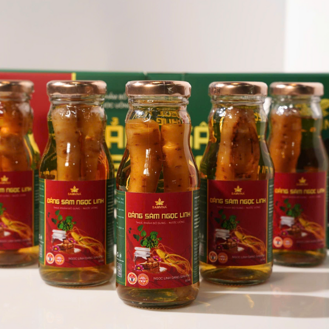 Nước uống đẳng sâm Ngọc Linh Vina Sâm