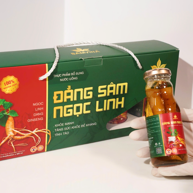 Nước uống đẳng sâm Ngọc Linh Vina Sâm