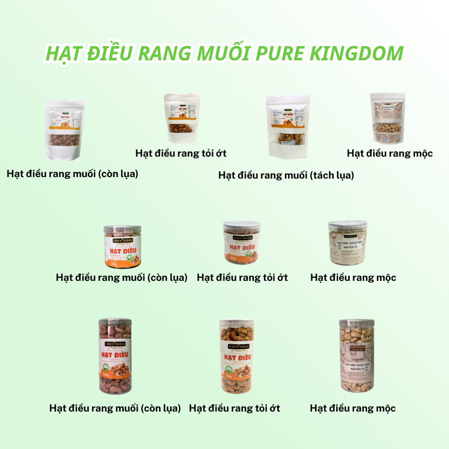 Siêu Sale Hạt Điều Pure Kingdom giàu dưỡng chất và chất xơ