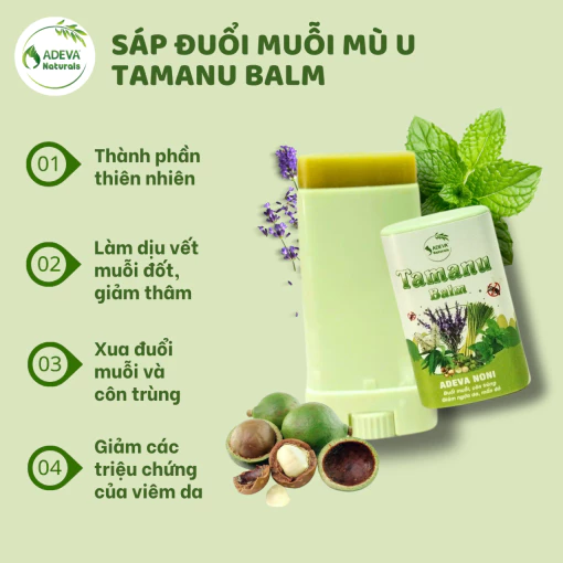 Thanh Lăn Đuổi MuỗI, Giảm Ngứa, Giảm Sưng Tamanu Balm 15g