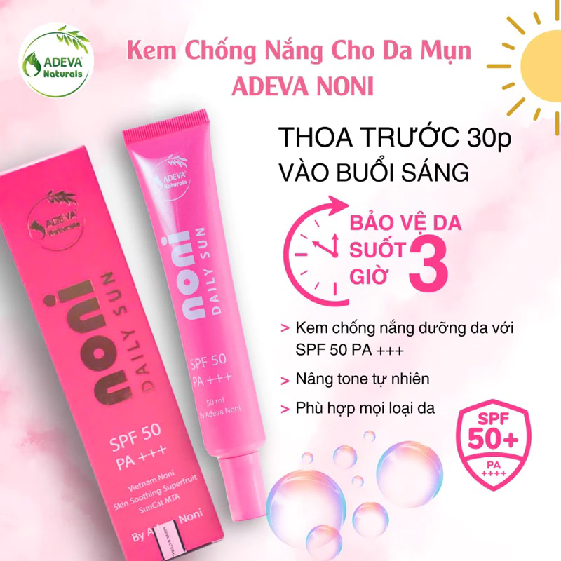 Kem Chống Nắng Adeva Noni