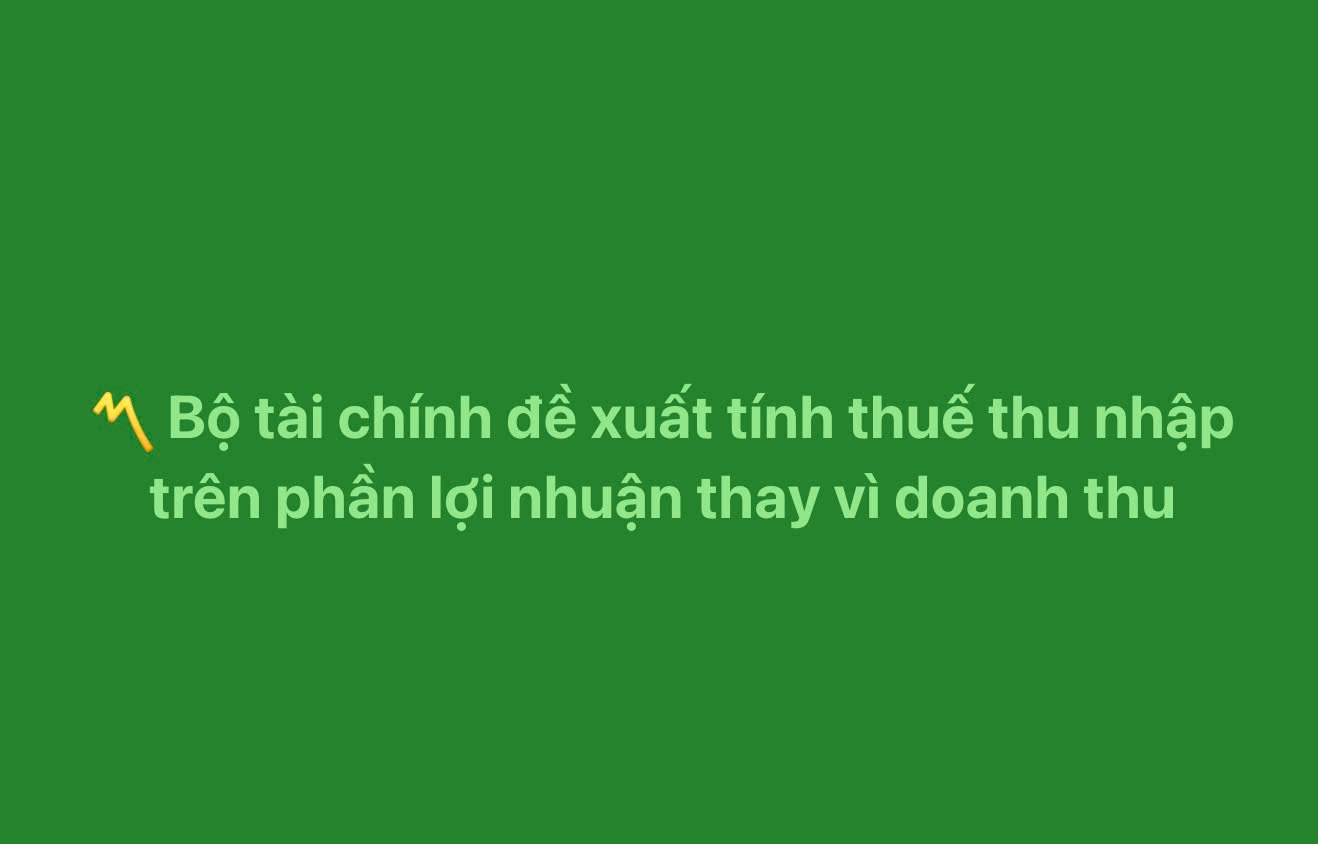 Đề xuất tính thuế thu nhập trên lợi nhuận thay vì doanh thu của hộ kinh doanh