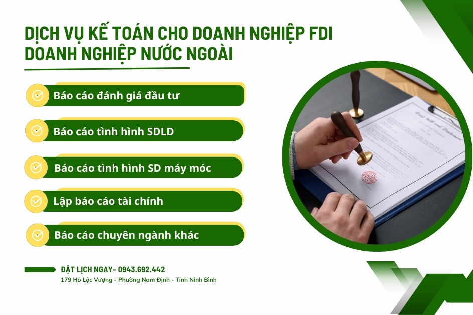 Dịch vụ kế toán cho doanh nghiệp FDI - Doanh nghiệp nước ngoài