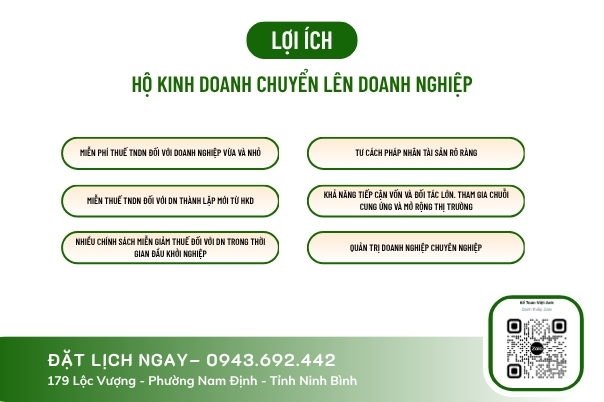 6 Lợi ích khi hộ kinh doanh chuyển lên doanh nghiệp