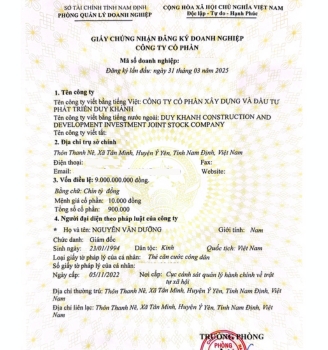 Mở đăng kí kinh doanh công ty mới, điều chỉnh thông tin đăng kí kinh doanh