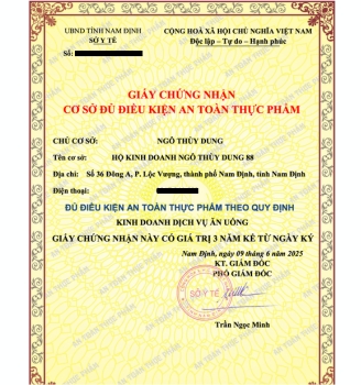 Tư vấn làm giấy phép ATVSTP (An Toàn Vệ Sinh Thực Phẩm)