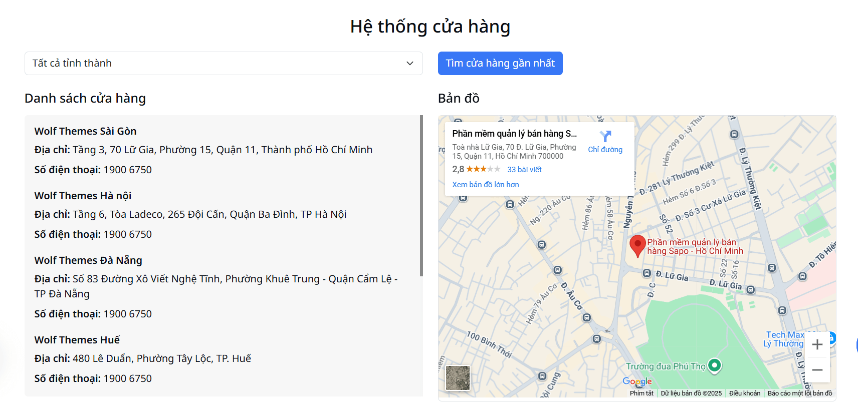 Hệ thống cửa hàng