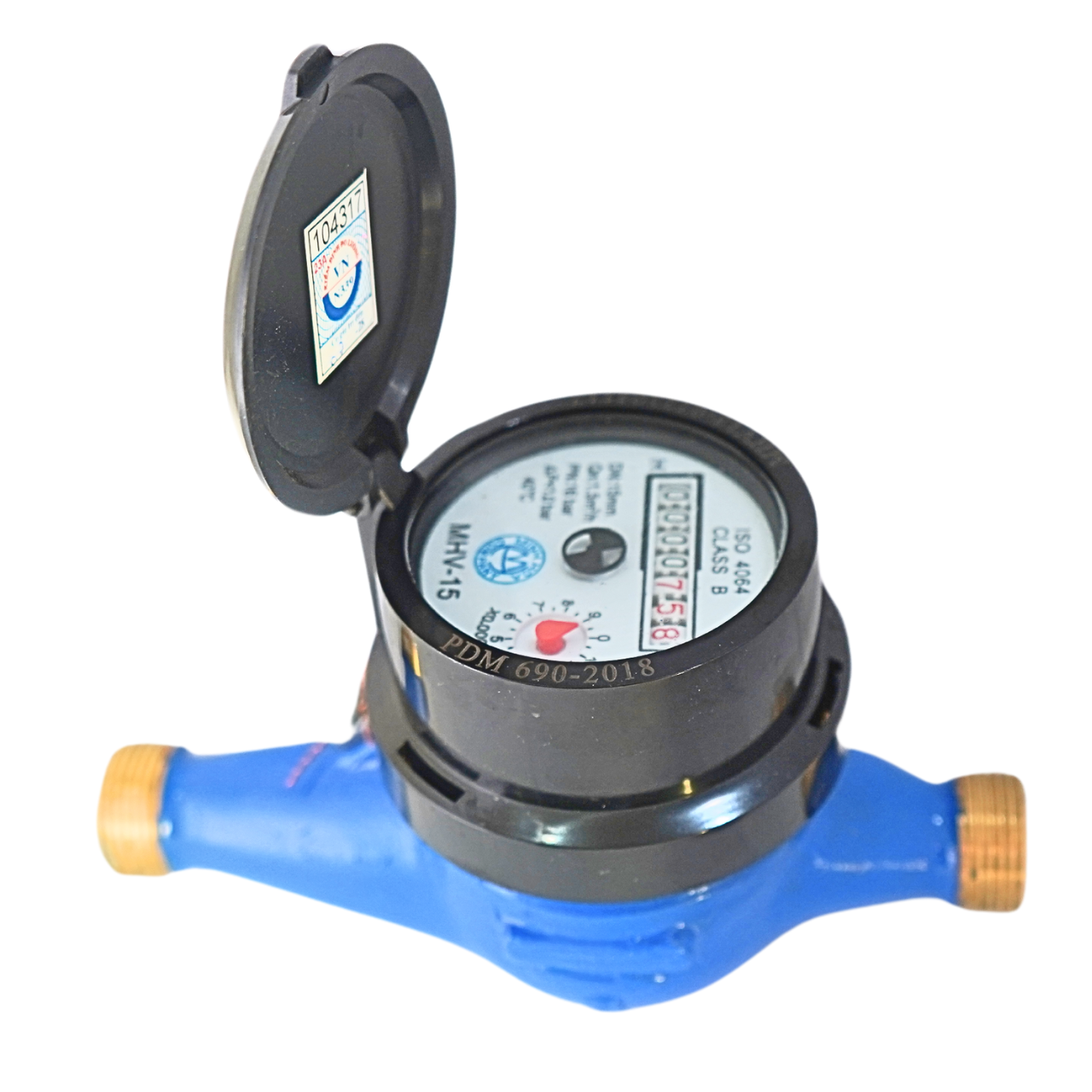 Đồng hồ thân đồng, loại từ, đa tia, cấp B MHV
