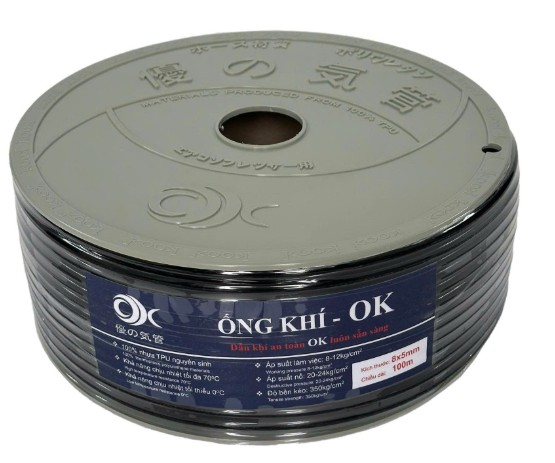 Dây hơi khí nén/ Ống hơi khí nén/dây TPU, dây máy hơi TPU - OK JAPAN (phi 4 6 8 10 12 14 16 màu vàng),