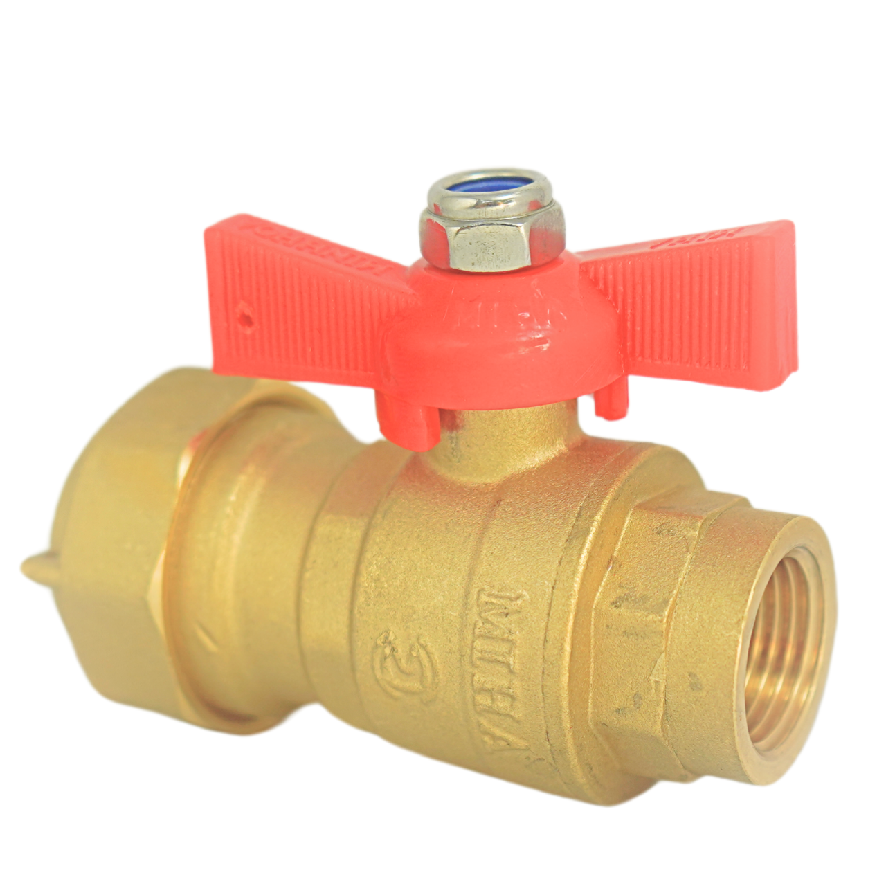 Van bi đồng liên hợp MIHA ren trong tay bướm ABS