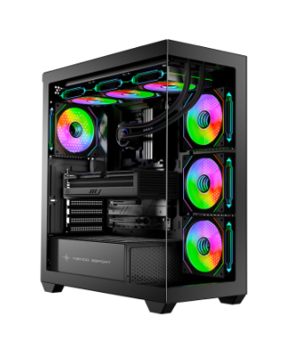 Vỏ máy tính KENOO ESPORT FK820 - Màu Đen (ATX)