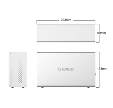 Hộp ổ cứng ORICO 3.5 inch 2 khe cắm SATA 3 USB 3.0 Type B - WS200RU3