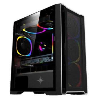Vỏ case KENOO ESPORT M500 -3F - Màu Đen MATX (3 Fan RGB)