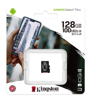 Thẻ nhớ Kingston 128GB microSD Canvas Select Plus 100R A1 C10 (SDCS2/128GBSP)
