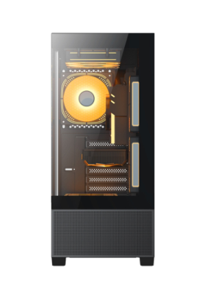 Vỏ Case KENOO ESPORT AK400 - Màu Đen (EATX, Case Bể Cá)