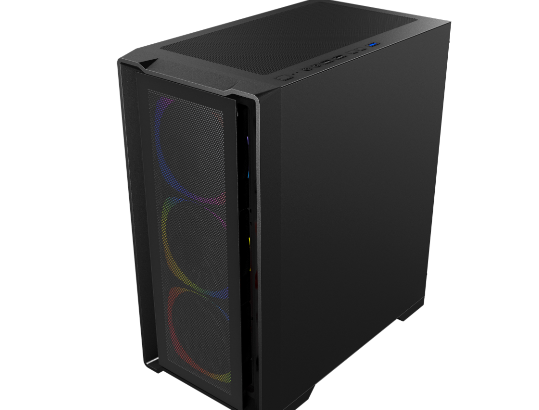 Vỏ case KENOO ESPORT M500 -3F - Màu Đen MATX (3 Fan RGB)