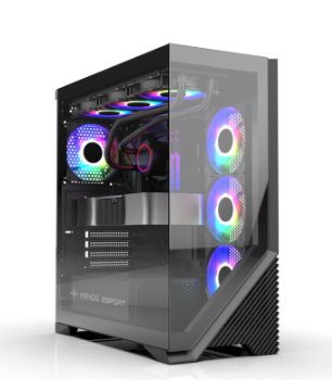 Vỏ Case Máy Tính KENOO ESPORT FK800 (Case Bể Cá, Màu Đen, ATX)