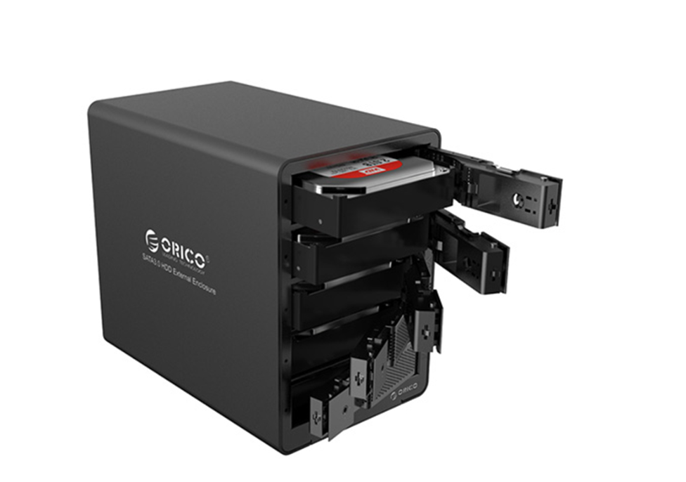 Hộp ổ cứng ORICO 3.5 inch 5 khe cắm SATA 3 USB 3.0 Type B - 9558U3-BK