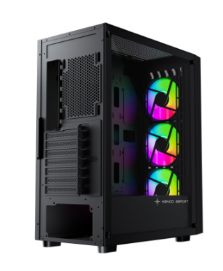 Vỏ máy tính KENOO ESPORT EM730 - 3F (Màu Đen)