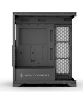 Vỏ Case Máy Tính KENOO ESPORT FK800 (Case Bể Cá, Màu Đen, ATX)