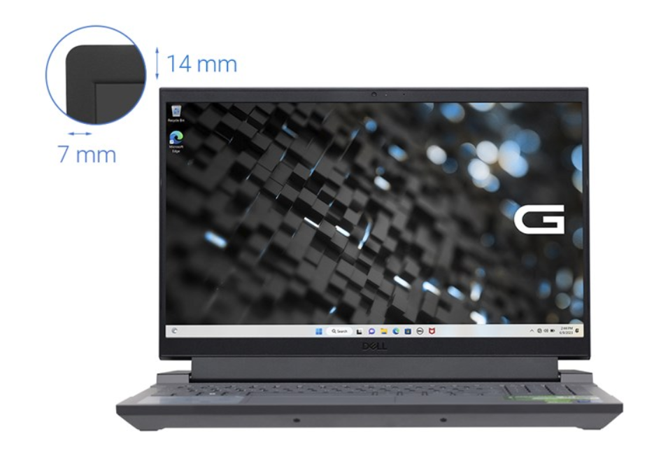 Laptop Dell G15 5530 - i7HX161W11GR4060 (i7 13650HX, 16GB, 1TB, RTX 4060 8GB, Full HD 165Hz, OfficeHS, Win11)