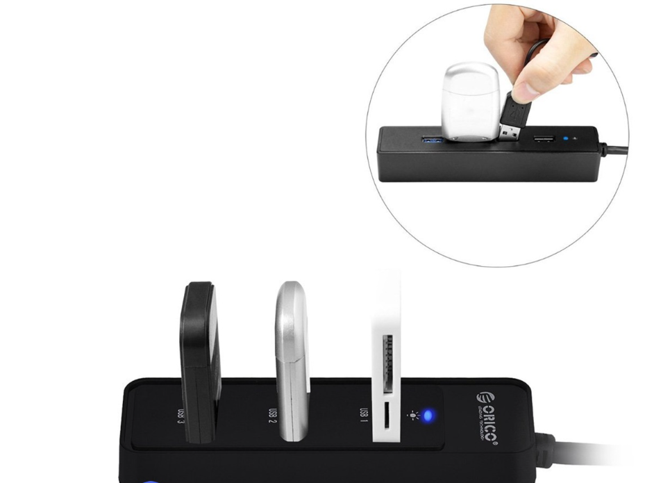 Bộ chia 4 Port USB 3.0 ORICO W5PH4-U3 - 4 cổng USB 3.0