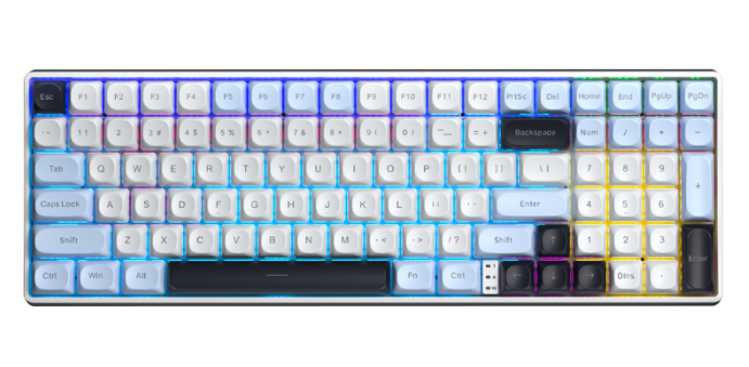 Bàn phím cơ AULA S100 Pro Glacier Blue Brown switch