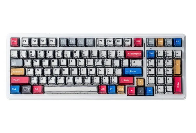 Bàn phím cơ AULA F99 3 Mode Comic Grey Wood V3 switch