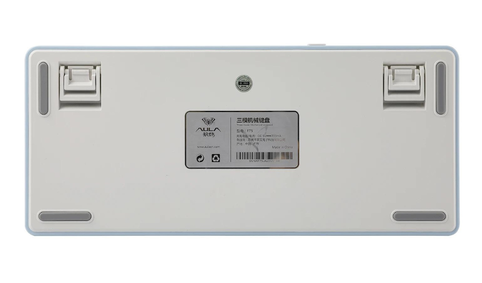 Bàn phím cơ AULA F75 - 3 Mode Sea Blue Grey Wood V3 switch