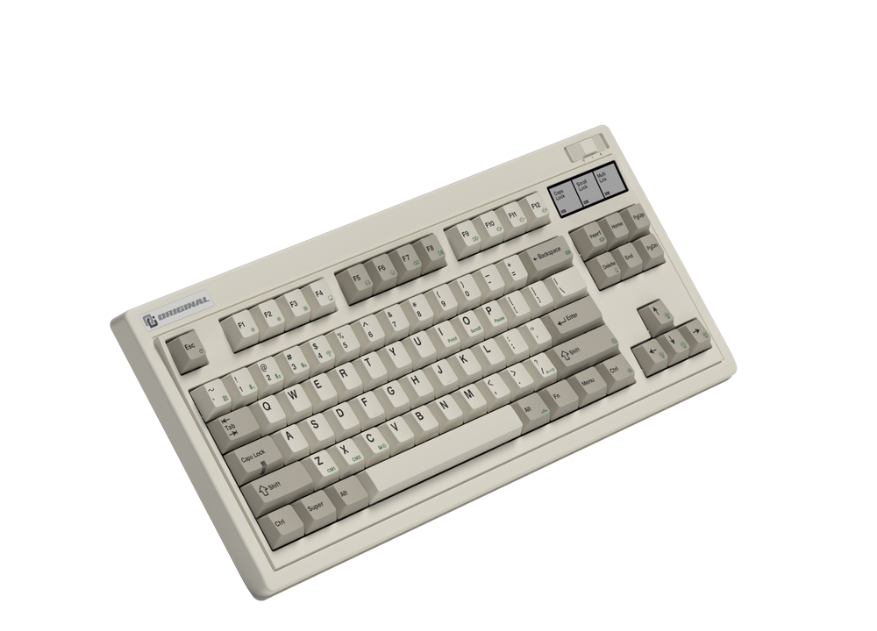Bàn phím cơ FL-Esports OG87 Retro Grey 3 Mode Kailh Cool Mint V2 switch