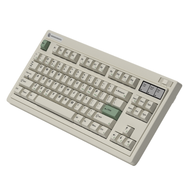 Bàn phím cơ FL-Esports OG87 Classic White 3 Mode Kailh Ice Silver switch