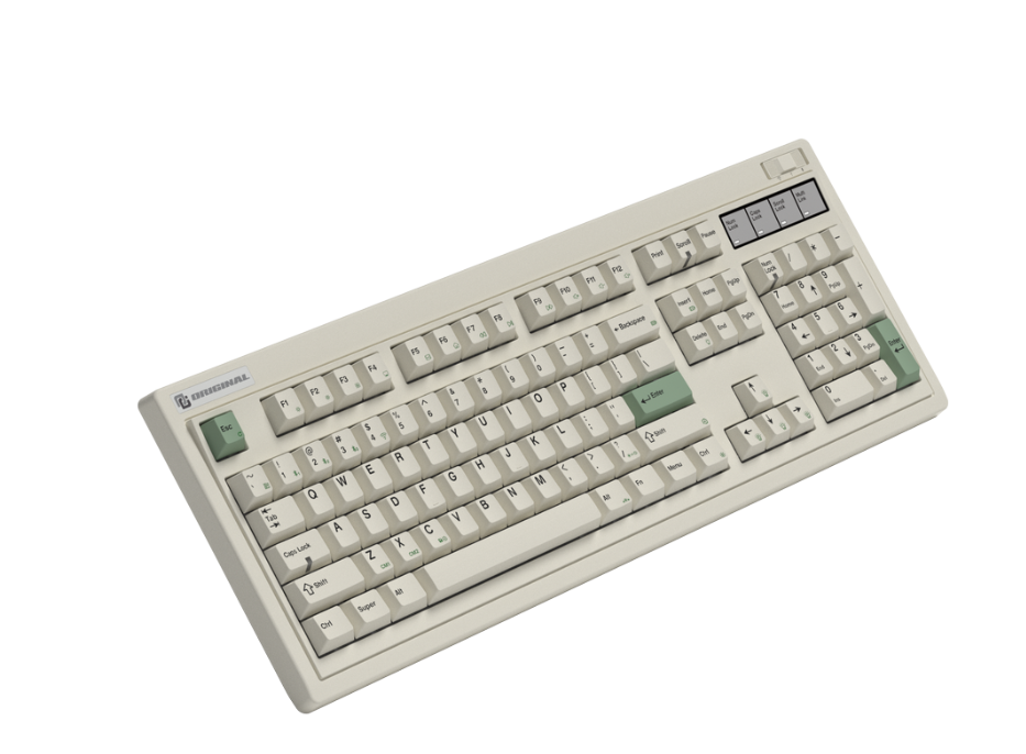 Bàn phím cơ FL-Esports OG104 Classic White 3 Mode Kailh Ice Silver switch